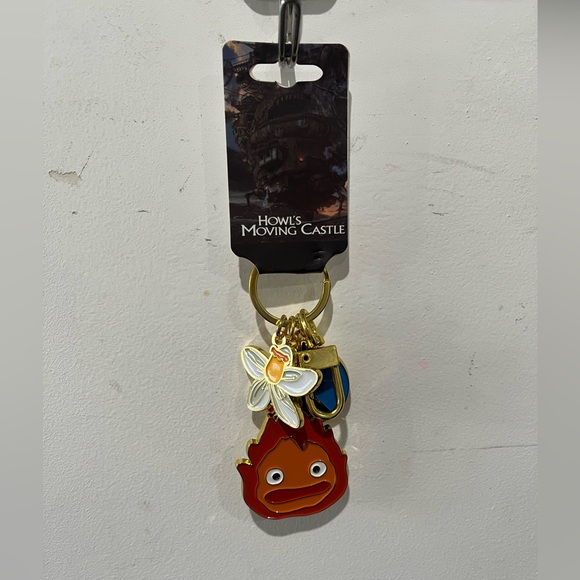 Studio Ghibli Howl's Moving Castle Calcifer Charm Keychain - Picture 4 of 5